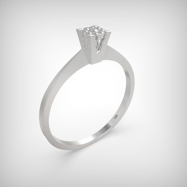 Μονόπετρο invisible δαχτυλίδι 18Κ