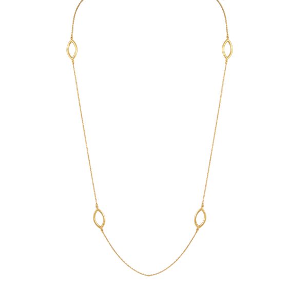 Necklace Yellow Gold Cat's Eye Slim
