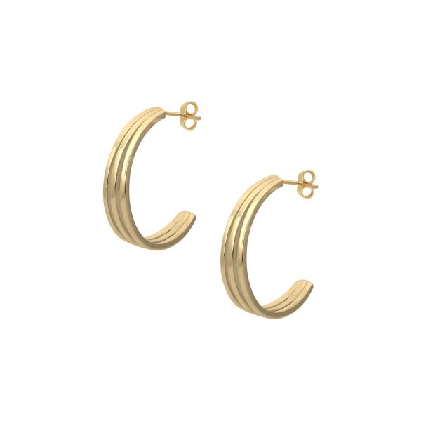 Earrings Small Yellow Gold Metro