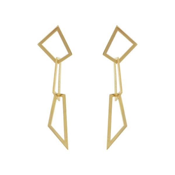 Geometric Lines Triple Earrings