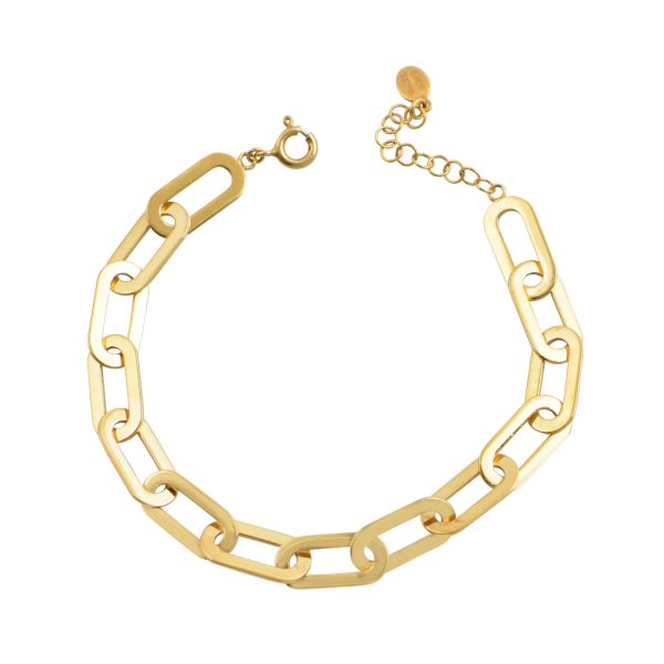 Yellow Gold Bracelet Athens Link Slim